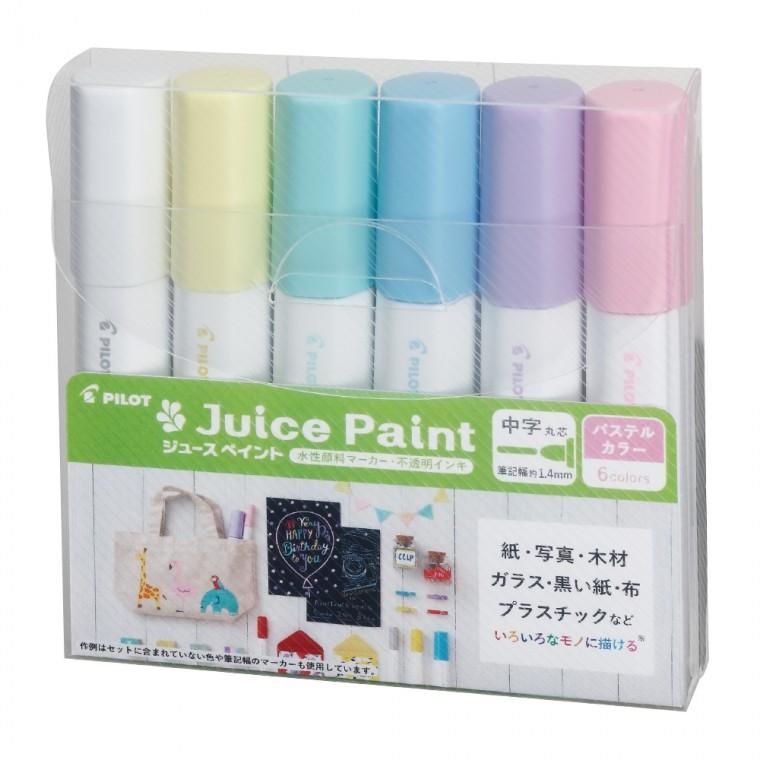 파이롯트 쥬스페인트 M 파스텔 6색세트 SJP-120MN-6CP 마카