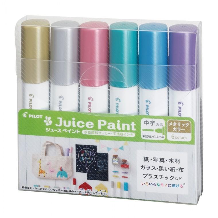 파이롯트 쥬스페인트 M 메탈릭 6색세트 SJP-120MN-6CM 마카