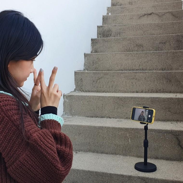 높이조절 책상 휴대폰 거치대
