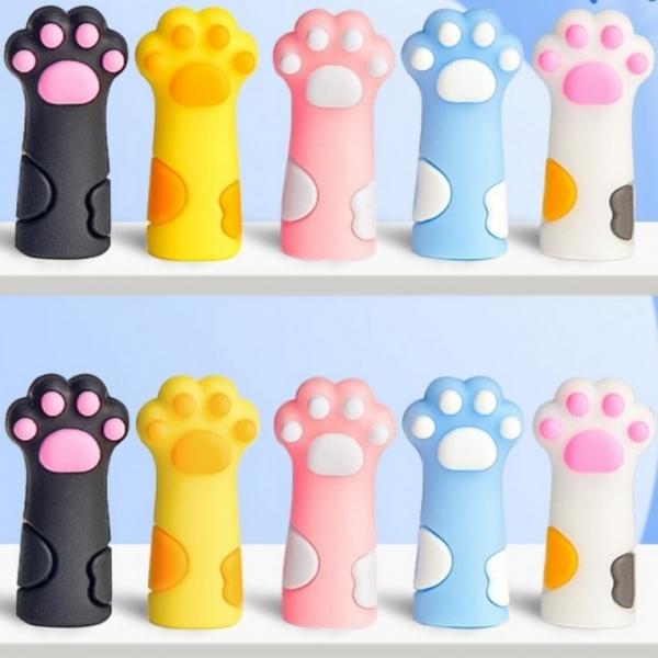 고양이 발 연필 보호캡 실리콘 펜슬캡 5Color