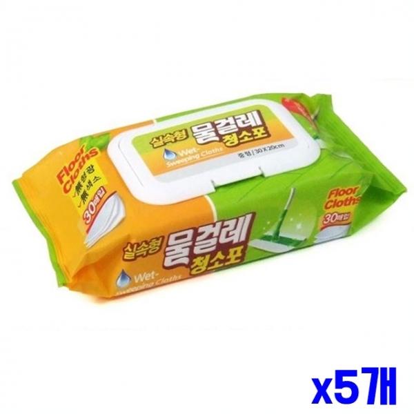 캡뚜껑 물걸레 청소포 30매 x5개