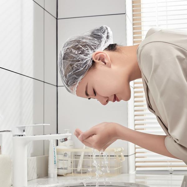 일회용 방수 헤어캡 비닐 샤워캡 염색 트리트먼트 파마 세안 100P