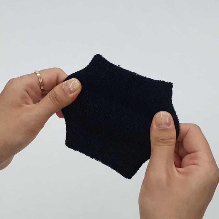 스포츠 땀흡수 손목아대 10cm 블랙