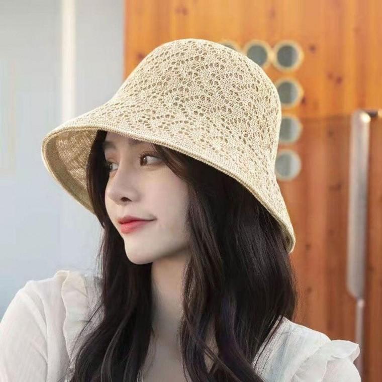 무늬 짜임 벙거지 여름 버킷햇 모자