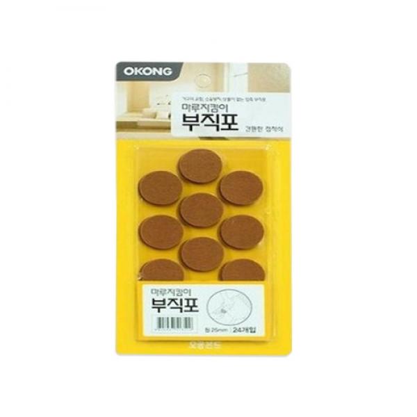 마루지킴이 부직포(원 25mm 24개입) 보호캡 가구보호