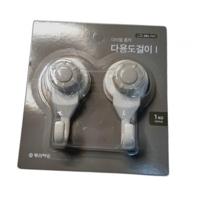 욕실 정리용품 흡착식 다이얼 걸이1 다용도 걸이 정리