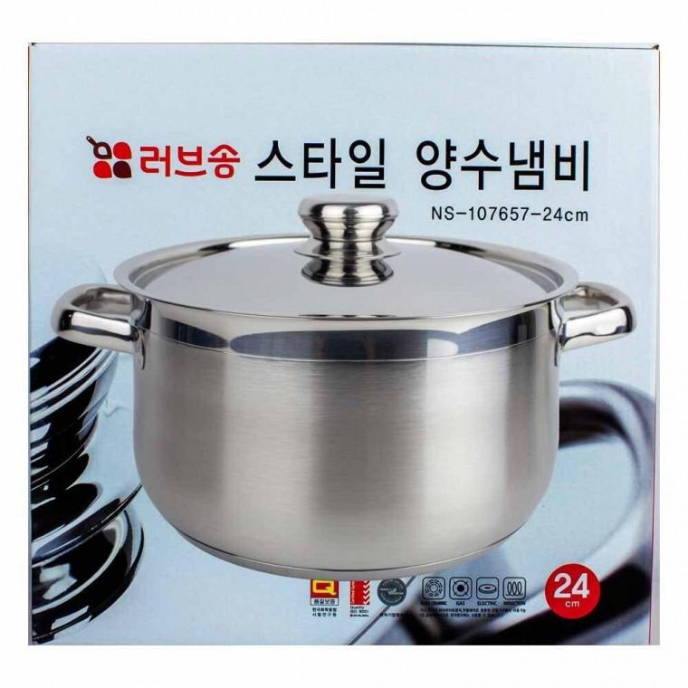 남선 러브송 스타일 양수냄비 24cm 인덕션 겸용(107657)