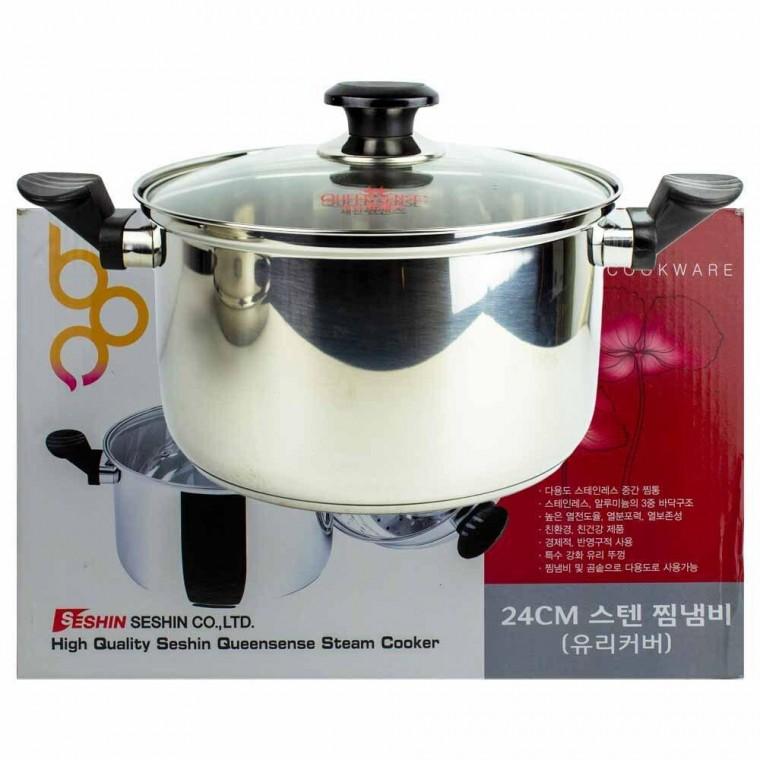 세신퀸센스 BOO 스텐 찜냄비 24cm(401858)