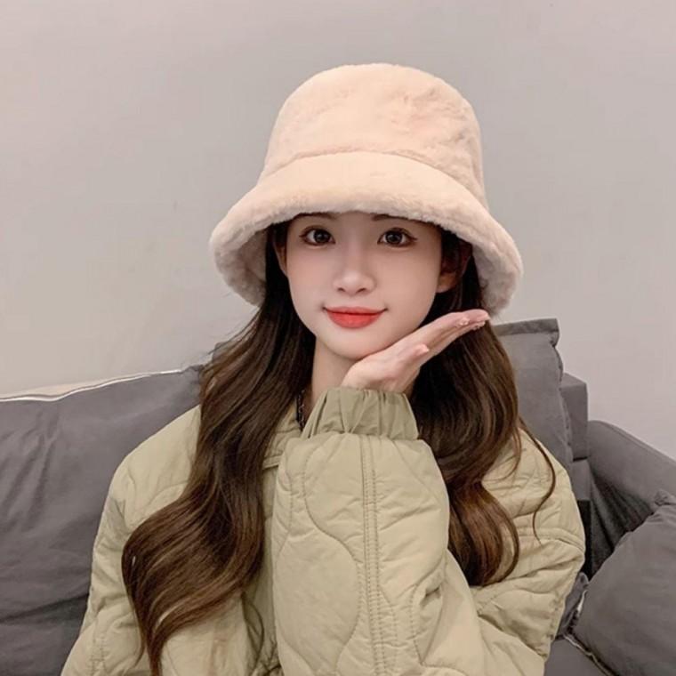방한 벙거지 여자 겨울 부드러운 털 버킷햇 모자 털벙거지 여성 퍼벙거지 털모자 대두털