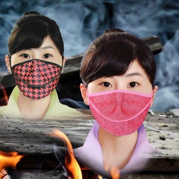 100% 국산 고급 쿨론 극세사 체크무늬 포근한 패션 핫 마스크 따뜻하고 포근한 방한대