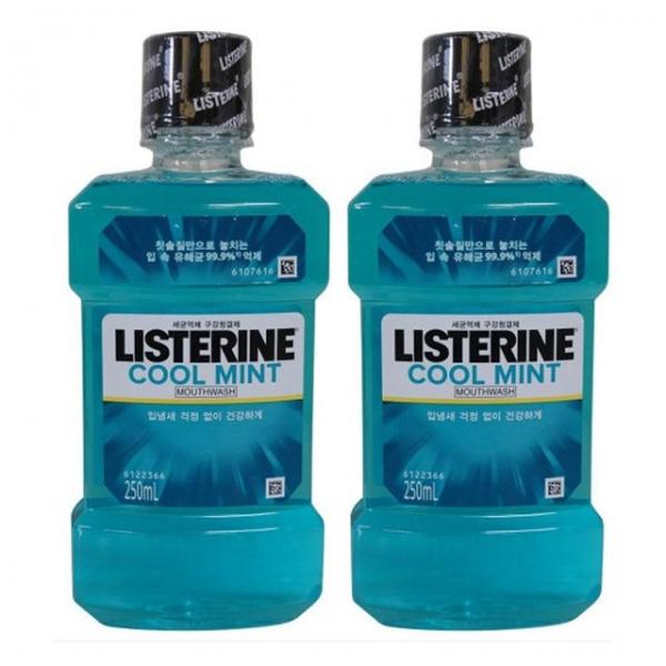 리스테린 쿨민트 입냄새제거 구강청결제 가글 250ml 2개