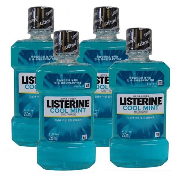 쿨민트 마우스워시 250ml X 4개 리스테린 구강청결제