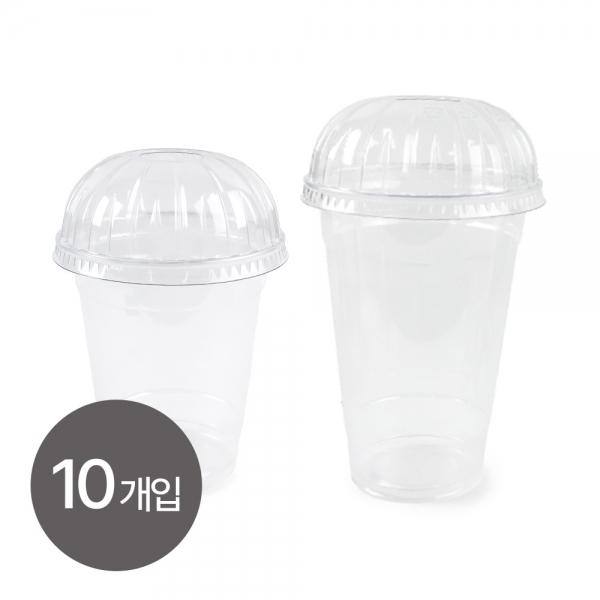 쿨러아이스컵(컵+돔뚜껑) 10P