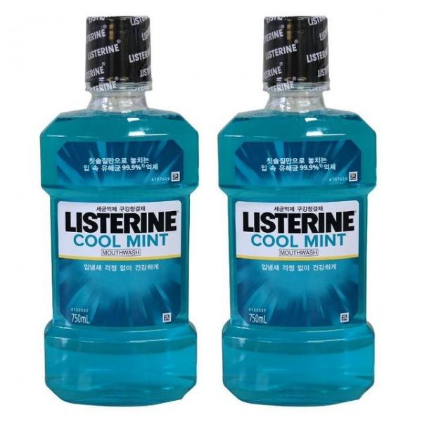 리스테린 쿨민트 입냄새제거 구강청결제 가글 750ml 2개