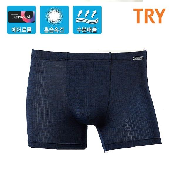 TRY 남성 에어로쿨 쿨베이직 멜란지자카드 팬티
