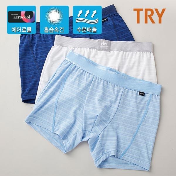 TRY 남성 에어로쿨 쿨베이직 남자 팬티(네이비)