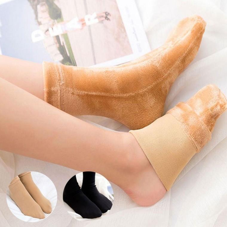융털 안감 혹한기 스타킹 중목 방한 여자 양말 겨울 기모 보온 겨울극 세사 극세사