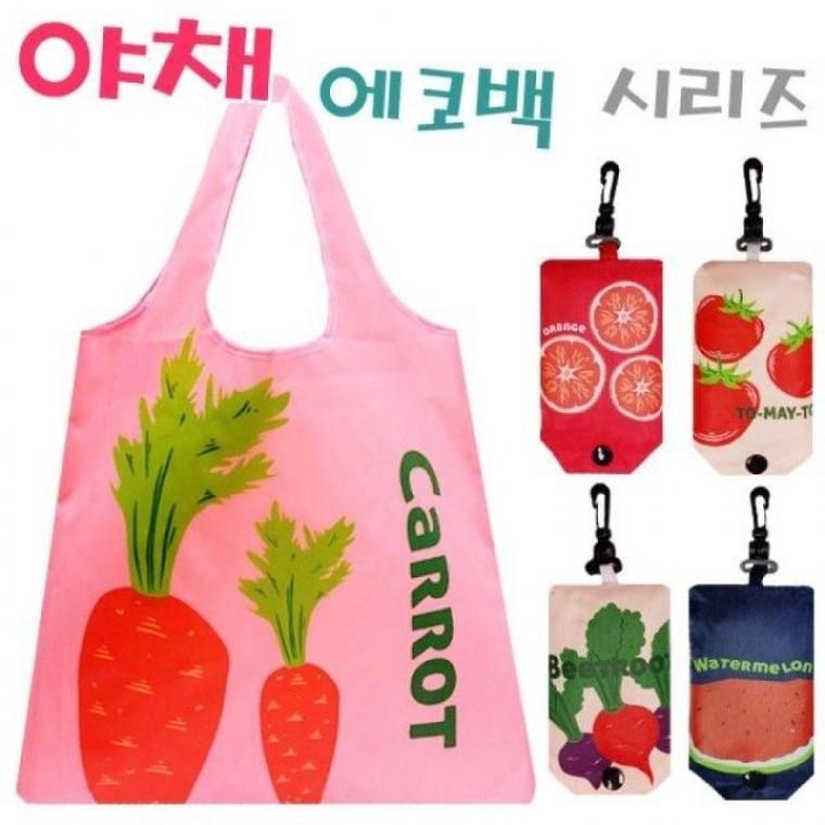 세련된 야채 에코백 시리즈 시장가방 숄더백 장바구니 에코백 폴더백