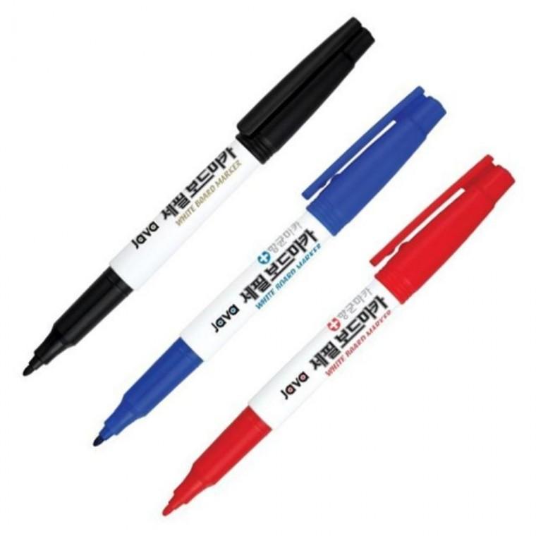 3색 1개 세필 보드마카 12개입 마커펜 1.0mm 향균 무독성 병원 유치원 수업