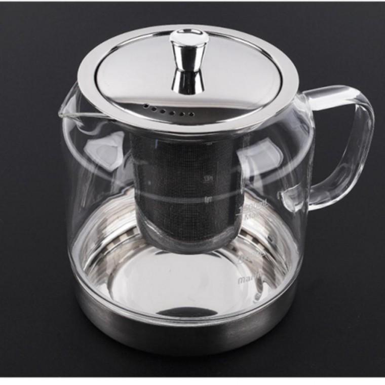 인덕션 내열 유리 티포트 티팟 주전자 1.5L 유리포트