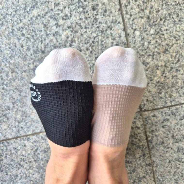 투톤 논슬립 남성용 페이크 덧신