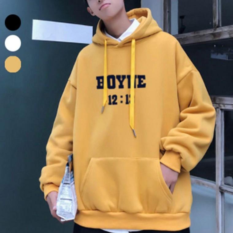 기모 안감 남자 오버핏 후드 티셔츠 긴팔 겨울 코디 맨투맨티 남성 긴팔티 카라 라운드티