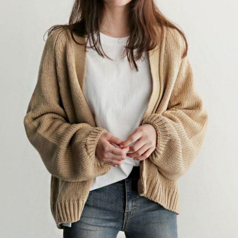 대학생 직장인 여성 사무실 패션 깔끔 루즈핏 가디건 라운드 니트 꽈베기니트 여자