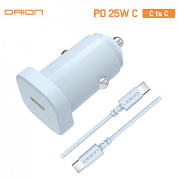 드리온 PD 25W PPS 초고속 차량용충전기 [5V/3A/9V/2.77A/12V/2.08A] 분리형/CTOC케이블 포함