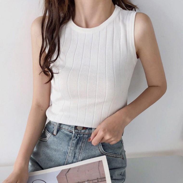 베이직 기본 디자인 단품 이너 여자 민소매 나시티 여름 티셔츠 끈나시 박스티 쫄티