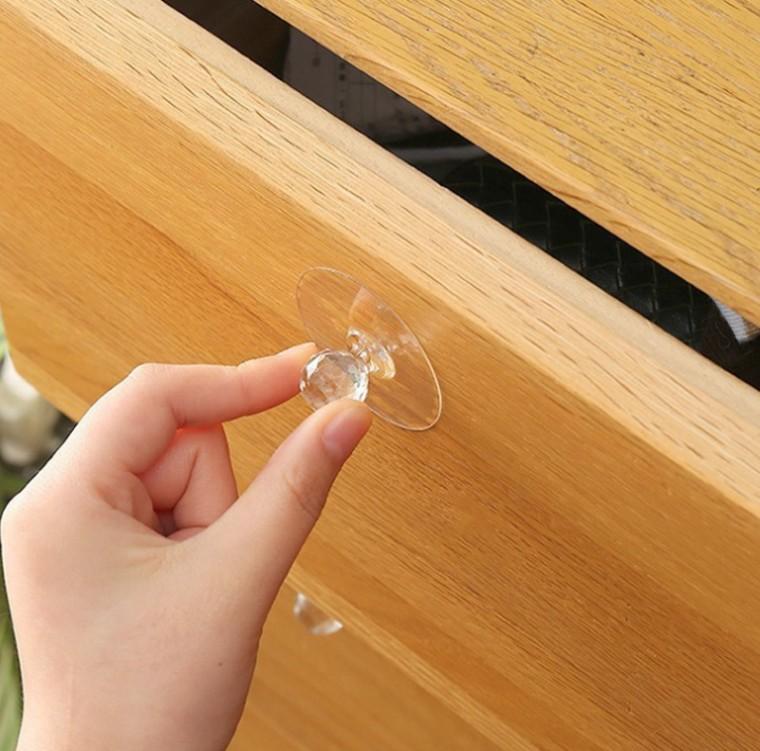무타공 접착식 손잡이 다용도 부착식 원형 가구 서랍 문 고리