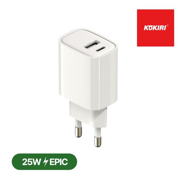 [코끼리] 가정용 에픽 GAN PD PPS 25W C+A 2포트 초고속 충전기 (케이블 미포함)