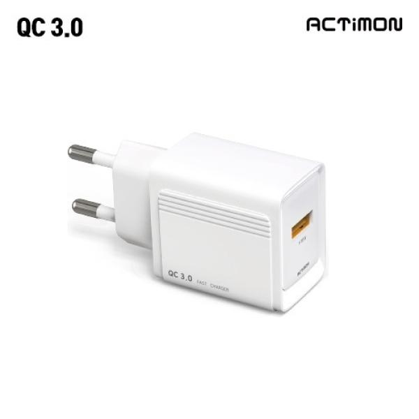 [엑티몬] QC 3.0  3A USB포트 가정용 충전기 (케이블 미포함) (MON-QC-301-T2)