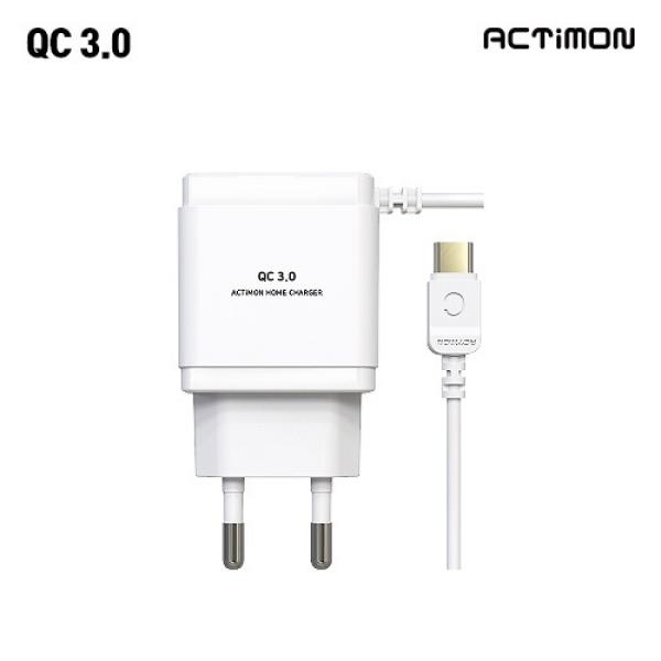 [엑티몬] QC 3.0 C타입 일체 가정용 충전기 (MON-QC-300-T2)