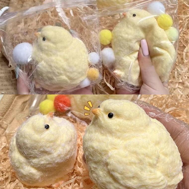병아리 말랑이 귀여운 스퀴시 스트레스 해소 찐득볼 촉감 모찌