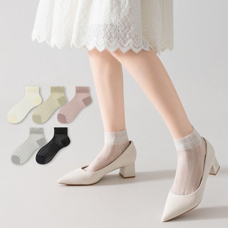 통기성 세로 펀칭 메쉬 여름 양말