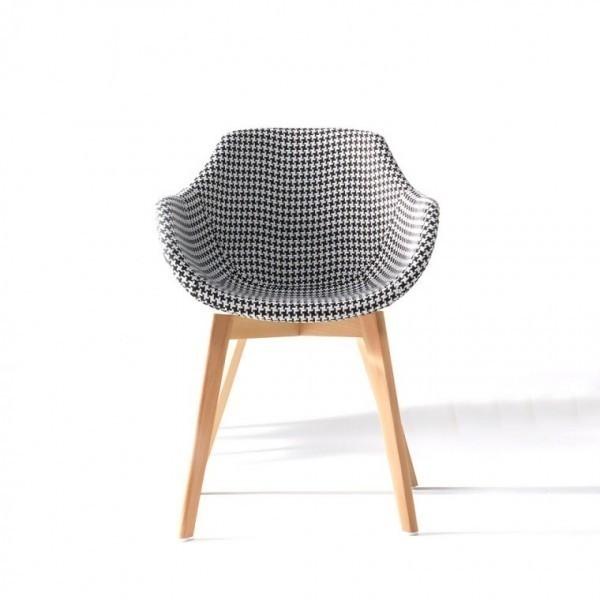 가구산책 블랙 패브릭 디자인 암체어 B4152