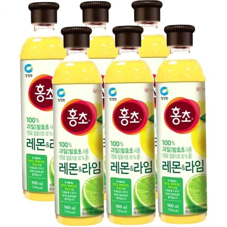 홍초 레몬라임 900ml x 6개 묶음