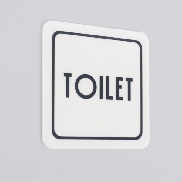 심플 사각 TOILET 표지판