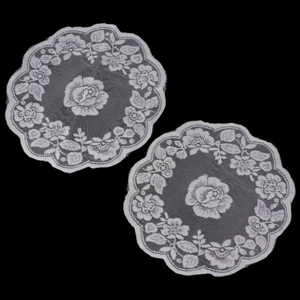 2P 원형 로즈 레이스 매트 러너