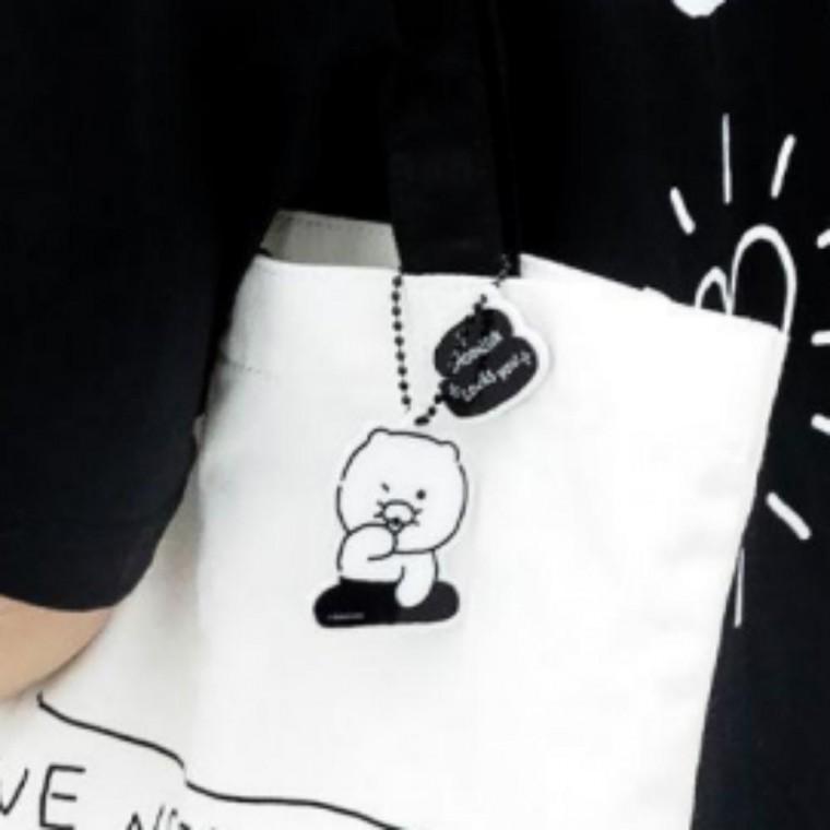 굿럭 아크릴 키링 블랙앤화이트 가방고리 열쇠고리 캐릭터