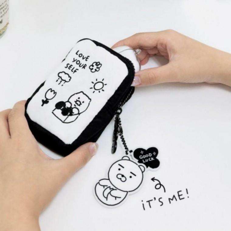블랙앤화이트 캐릭터 아크릴 키링 가방고리 열쇠고리 굿럭