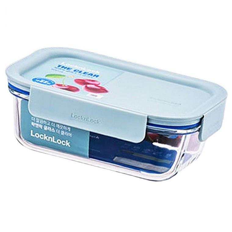찬통 김치통 사각 내열유리 630ml 밀폐용기 1P
