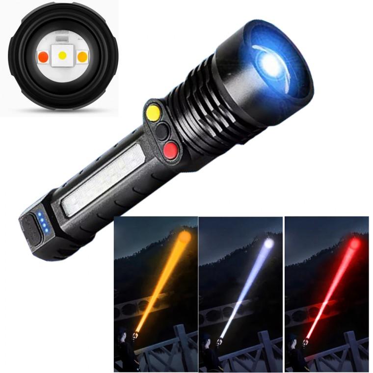 3Ea WhitrLaser LED 충전식 멀티 야외 줌 랜턴 손전등 후레쉬 H005