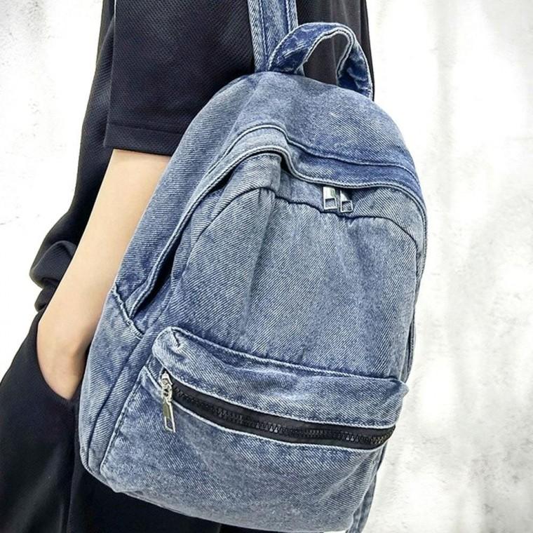 데님 백팩 여성 캐주얼 데일리 가방 패션