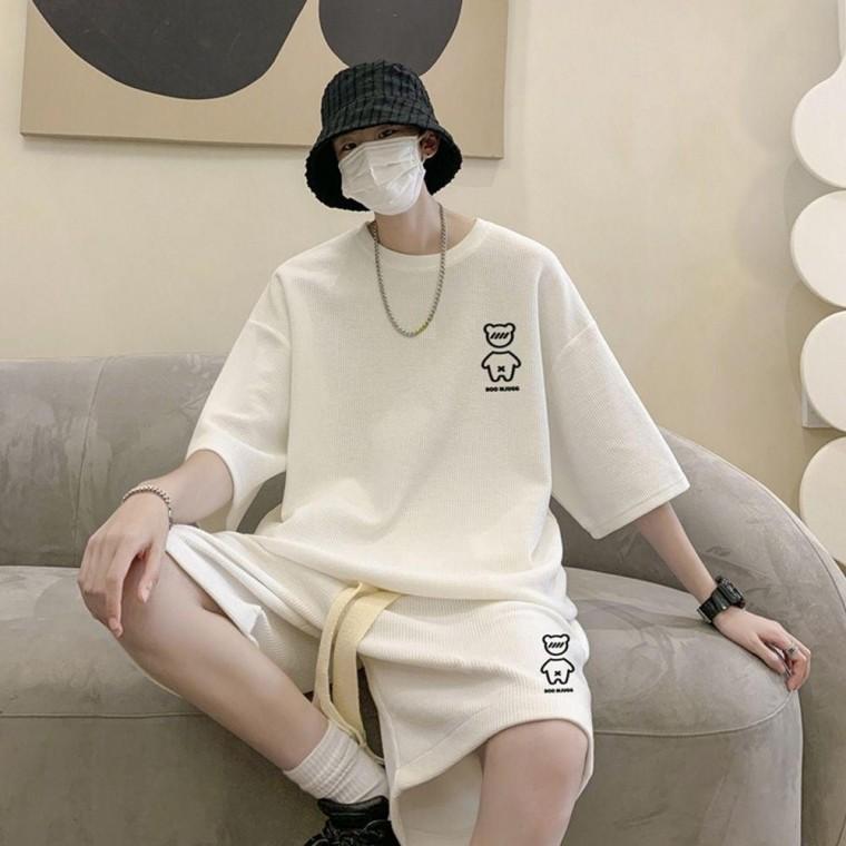 티셔츠 반바지 쿨링 세트 루즈핏 반팔 남녀공용 여름