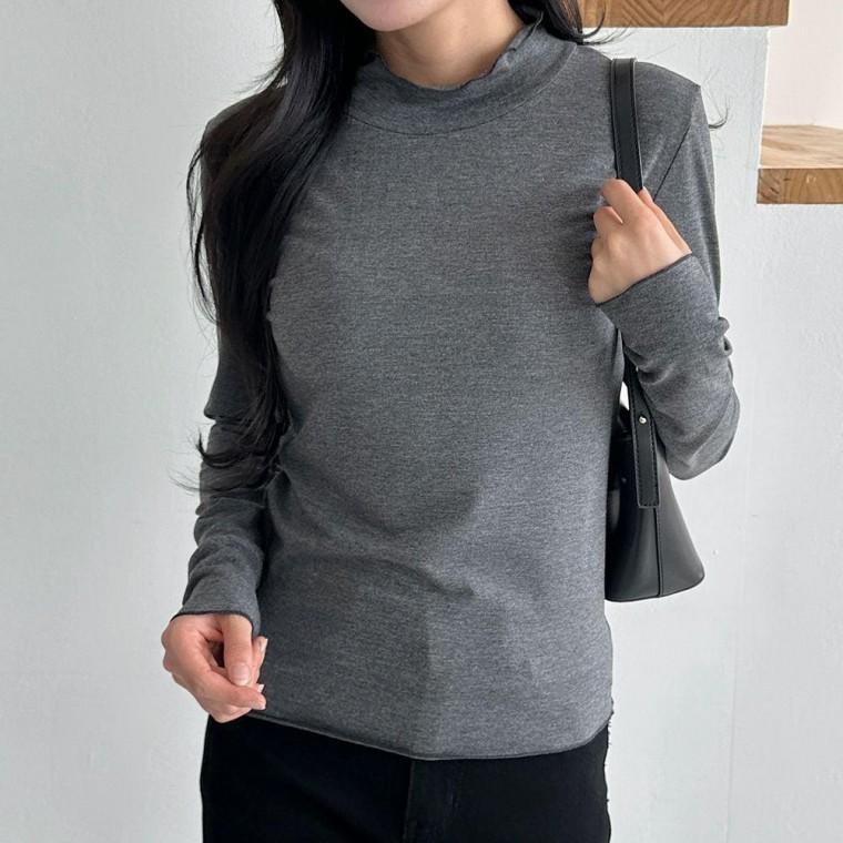 여성 티셔츠 데일리룩 가을 봄 간절기 엣지 긴팔 프릴