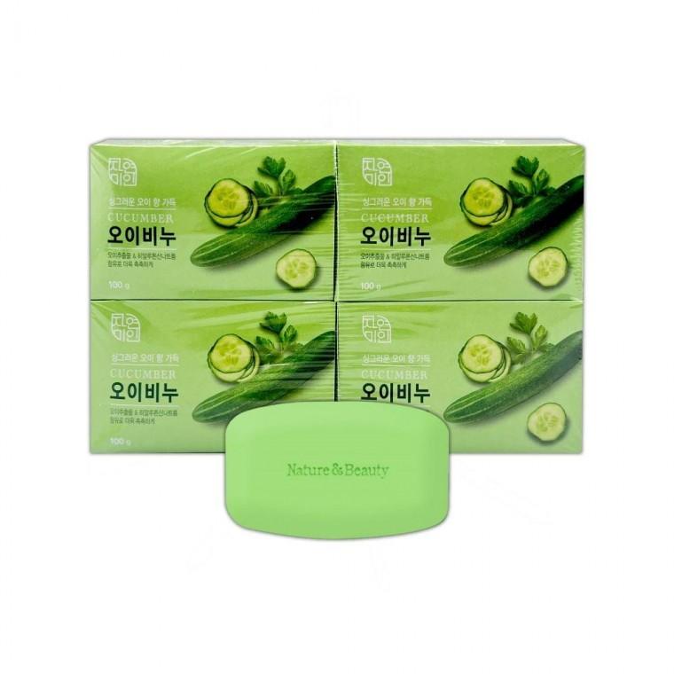 자연미인 오이비누 100g 4입