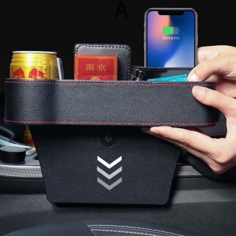 차량용 자동차 사이드포켓 틈새 정리함 음료 지갑 스마트폰 담배 다용도 수납함 보관함