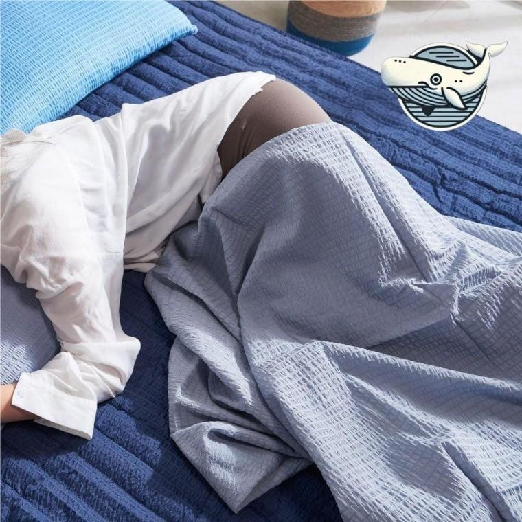 여름 시원한 홑이불 그레이 수면 보온감 간절기