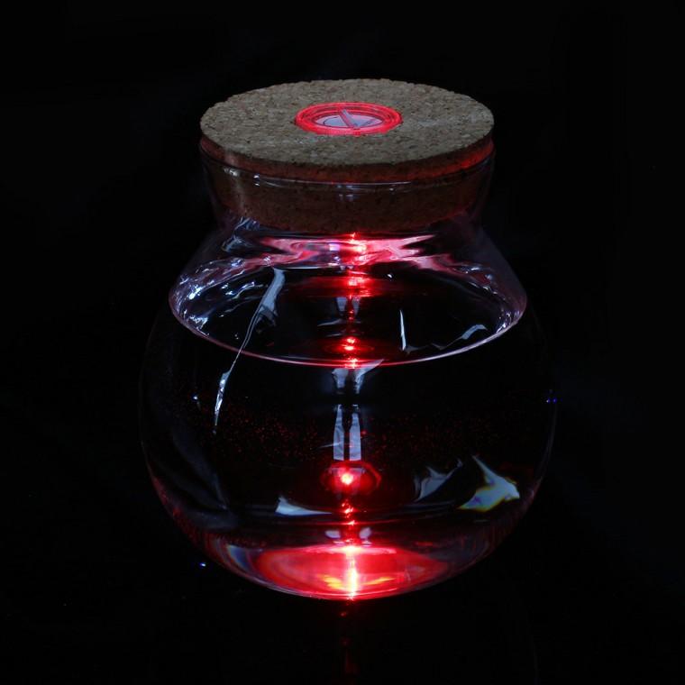 마리모 키우기 LED 코르크 유리병(12x13cm)/수초 화분 무드등